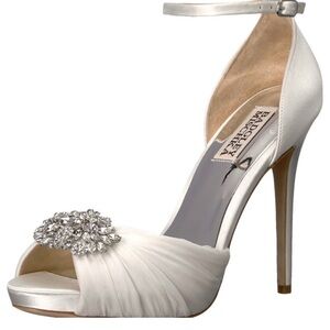 Badgley Mischka Ivory Heels with Rhinestone Embellishment